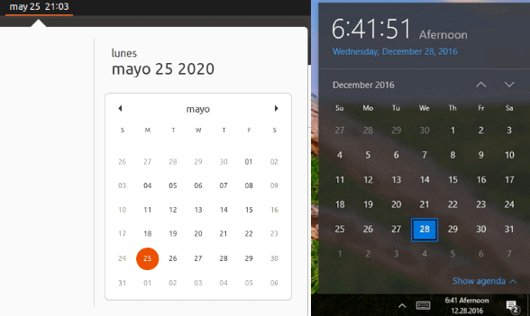 calendar-ubuntu-windows